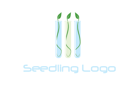 leaves in test tubes research logo