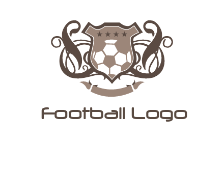 shield design with football swoosh logo