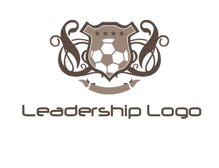 shield design with football swoosh logo