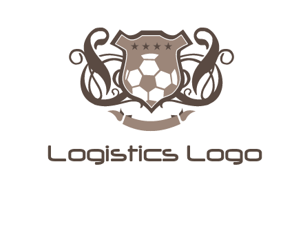 shield design with football swoosh logo