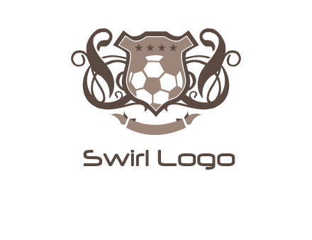 shield design with football swoosh logo