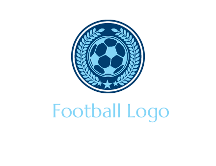 football in circle shield logo