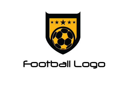 football in shield logo