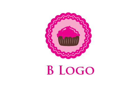 cupcake logo in circle