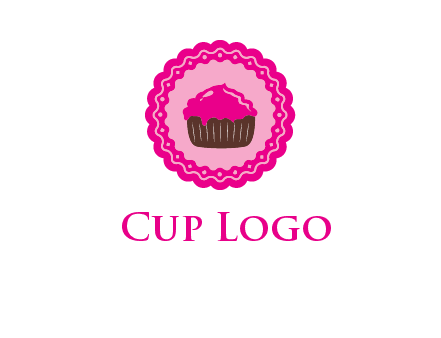 cupcake logo in circle