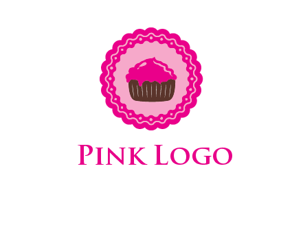 cupcake logo in circle