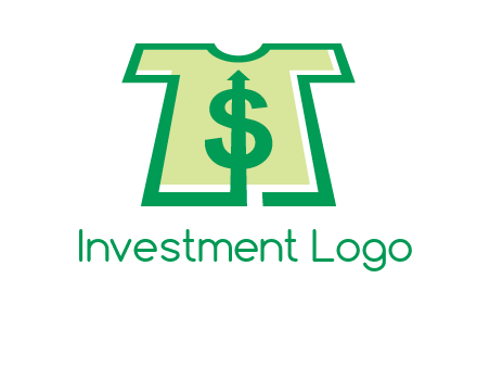 tshirt icon with dollar sign