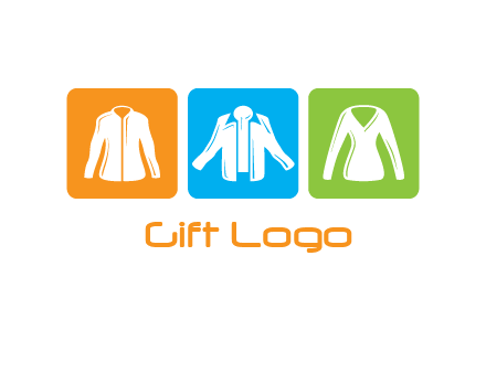 Fashion logo with clothing icons