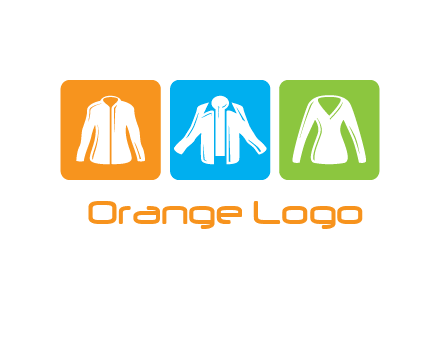 Fashion logo with clothing icons