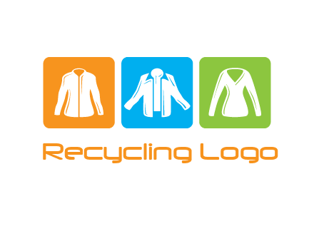 Fashion logo with clothing icons