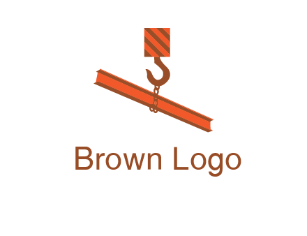 crane hook lifting beam construction logo