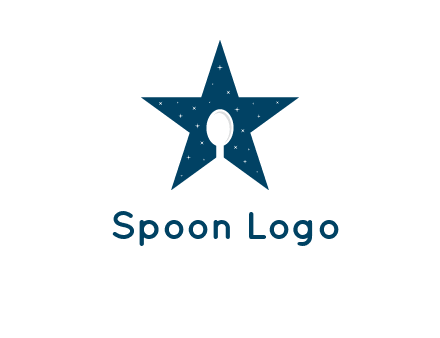 star and spoon logo design