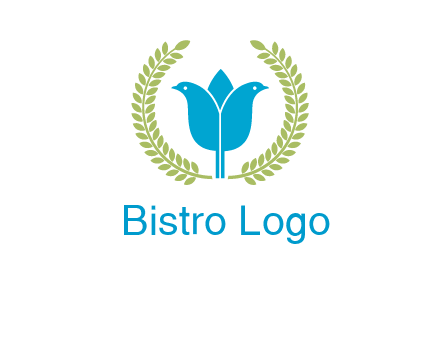 2 birds in leaf branch logo