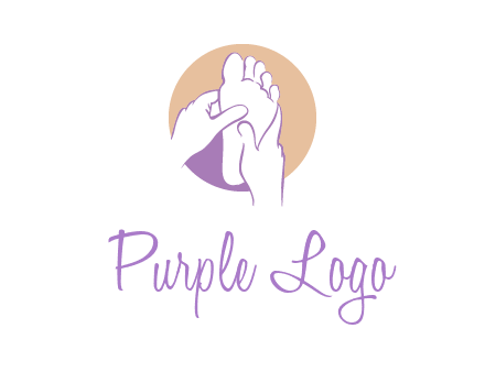 foot massage in circle logo