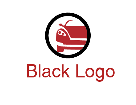 abstract car in circle transportation logo 