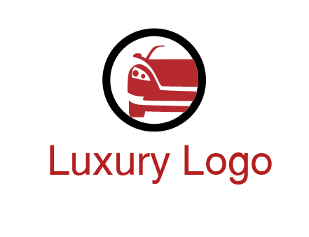 abstract car in circle transportation logo 