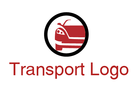 abstract car in circle transportation logo 