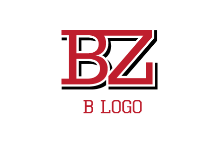 letters B and Z logo