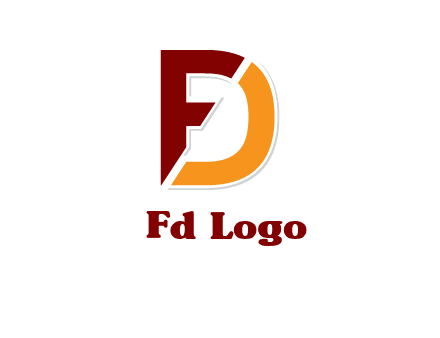letter F forming letter D