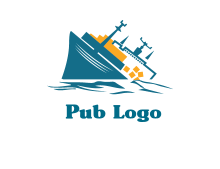 sinking ship with falling consignment insurance logo