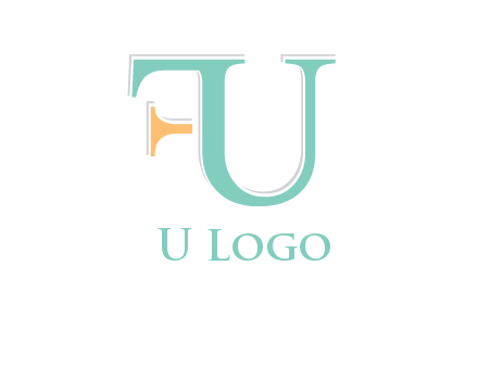 letter F joined with letter U