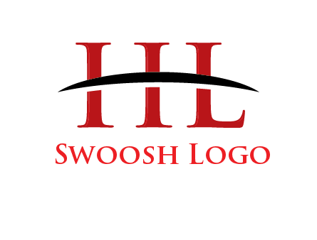 swoosh across letter HL