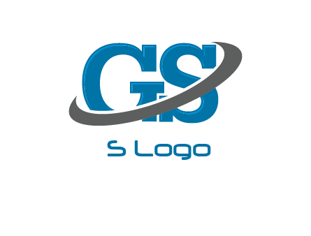 Swoosh around letters GS logo