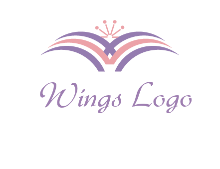 abstract wings crown