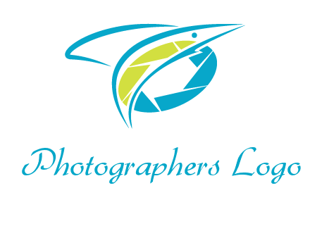 shutter and swoosh fish photography logo