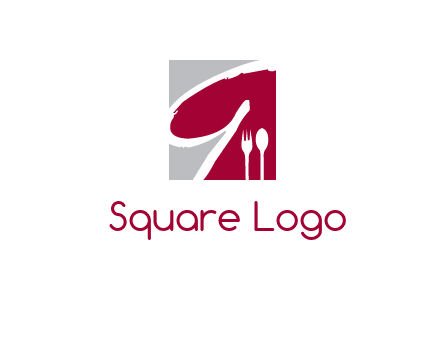 letter g inside rectangle with spoon and fork logo