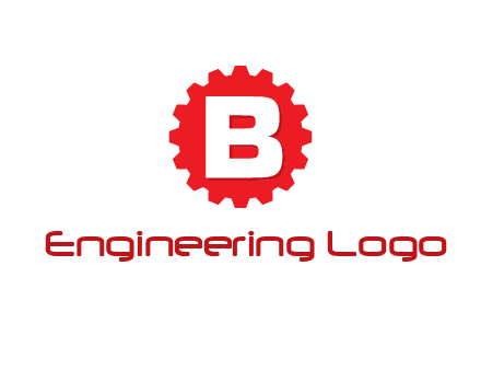 letter B in gear logo