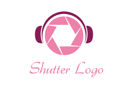 shutter with headphones photography logo