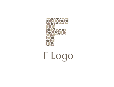 mosaic letter F logo