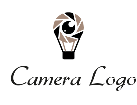 shutter with iris in air balloon photography logo