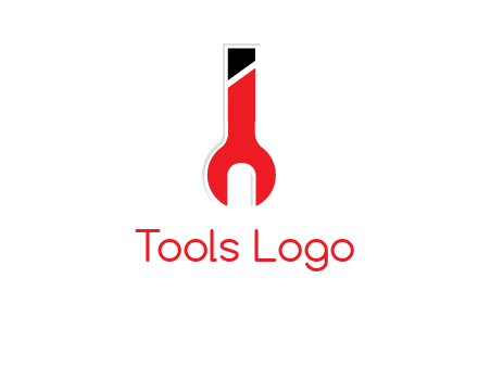 letter i incorporated with open end wrench logo