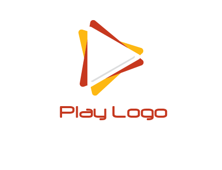 abstract play button logo