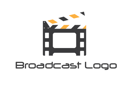 film reel incorporated with clapper board logo