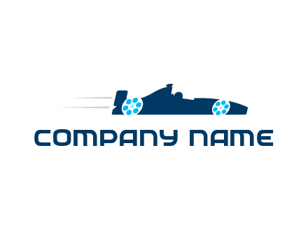 film reel incorporated with racing car logo