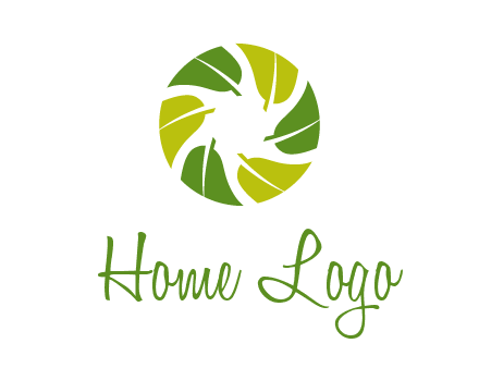 half leaves in shutter shape photography logo