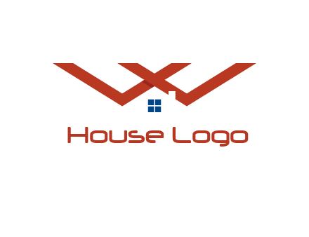 letter W  incorporated with house logo