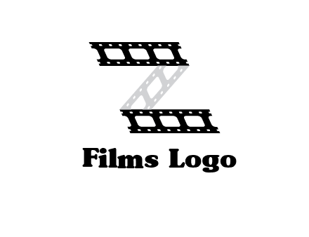 film reel forming letter Z logo