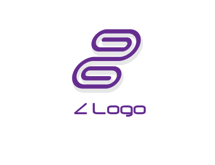 letter z made of line logo