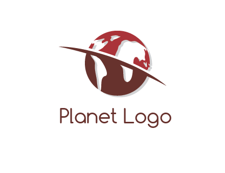 swoosh on the globe logo