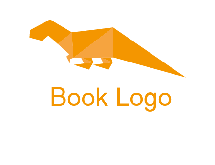 origami T-rex dinosaur logo