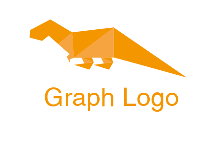 origami T-rex dinosaur logo