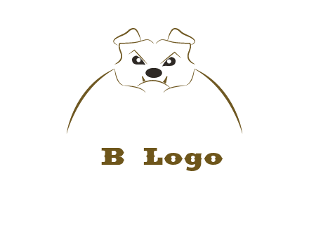 outline of bulldog head logo