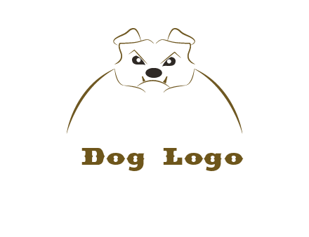 outline of bulldog head logo