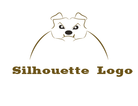 outline of bulldog head logo