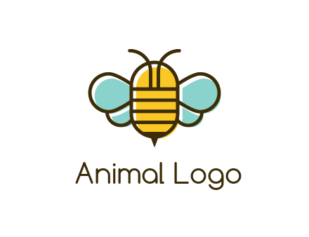 abstract honey bee logo