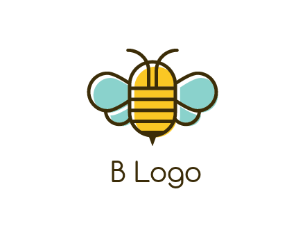 abstract honey bee logo